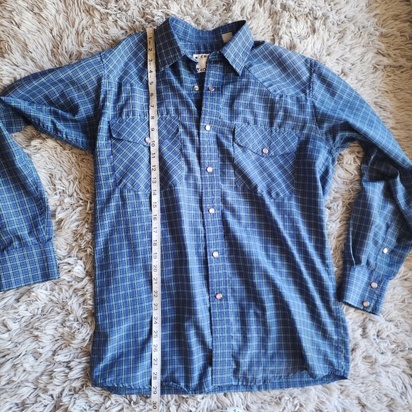 Crazy Cowboy Men’s Western Pearl Snap Shirt M Set of 2 Brushpopper BoxB - Picture 6 of 11